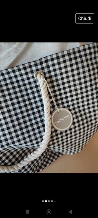 Borsa spiaggia a quadretti