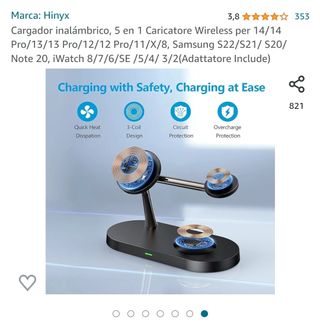 Cargador inalámbrico sobremesa X3 X5