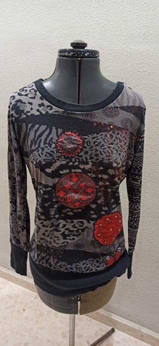 Jersey manga larga Desigual talla M