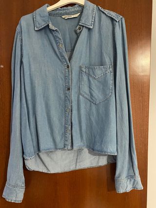 Sobrecamisa Zara azul vaquero