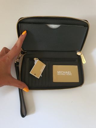 🎁 Bolso cartera piel negra granulada MK 🎁