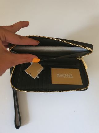 🎁 Bolso cartera piel negra granulada MK 🎁