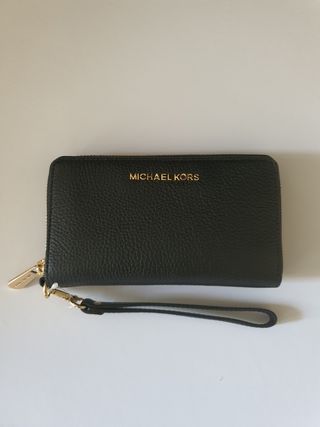 🎁 Bolso cartera piel negra granulada MK 🎁