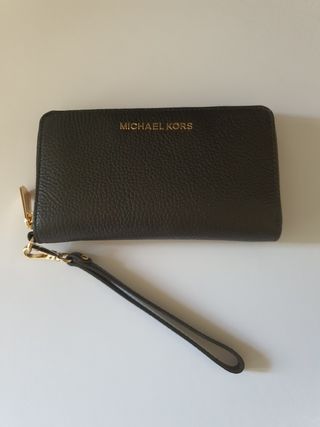 🎁 Bolso cartera piel negra granulada MK 🎁