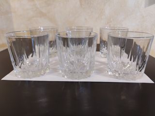 Sei bicchieri acqua capienti bisellati