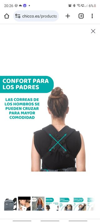 Mochila porteo bebes de 0 a 15kg, marca Chicco