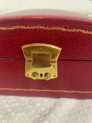 Joyero rojo y oro antiguo cartier 