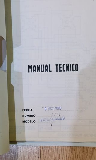 Manual maquina recreativa First Games 