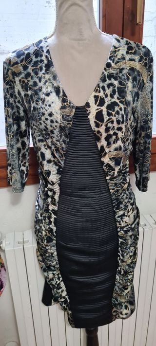 abito metà leopardata tg m