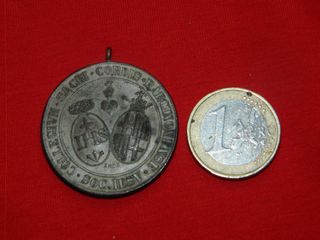 Medalla antigua religiosa Modestia Diligentia
