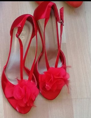 Zapatos rojo tacon