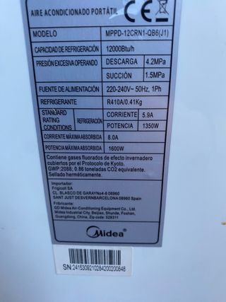 aire acondicionado portatil