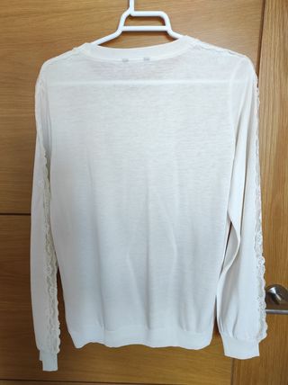 Camiseta manga larga y encaje