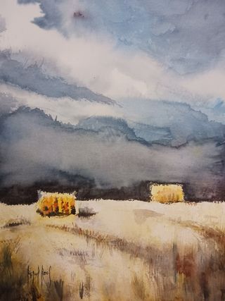 Cuadro acuarela paisaje