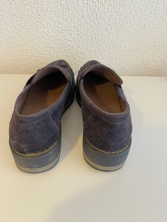 mocasines azul oscuro