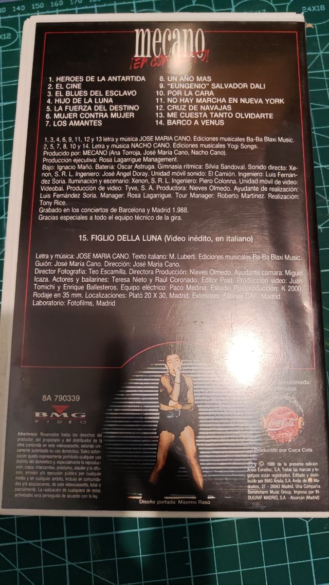 Vhs mecano en concierto