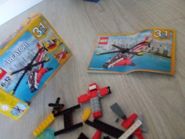Lego 3 en 1 helicóptero barco hidroavion