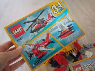 Lego 3 en 1 helicóptero barco hidroavion
