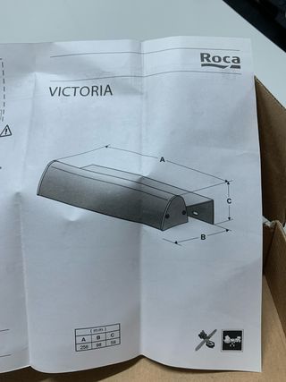 Lampara espejo baño Roca Modelo Victoria
