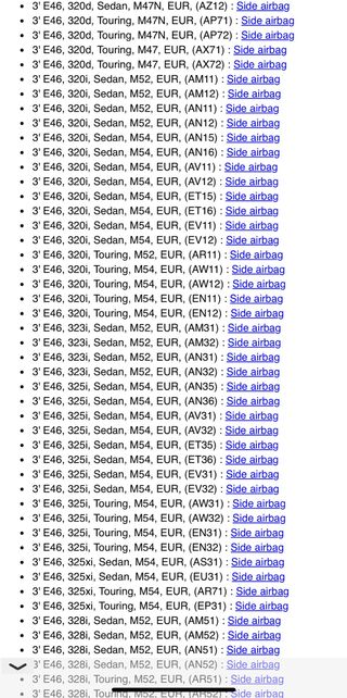 Airbag puerta delantera izquierda bmw e46