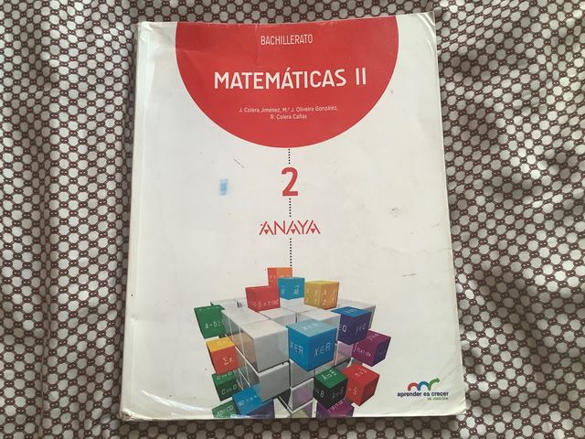 Matemáticas anaya 2 bach