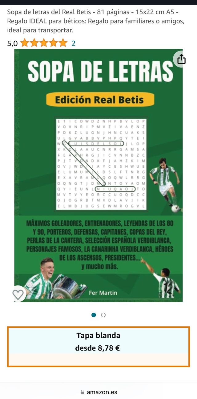 Sopa de letras Real Betis 💚