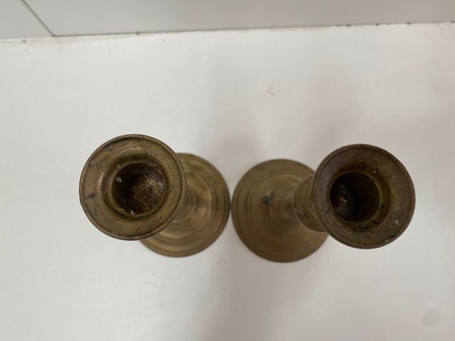 JUEGO DOS CANDELABROS BRONCE 1KG