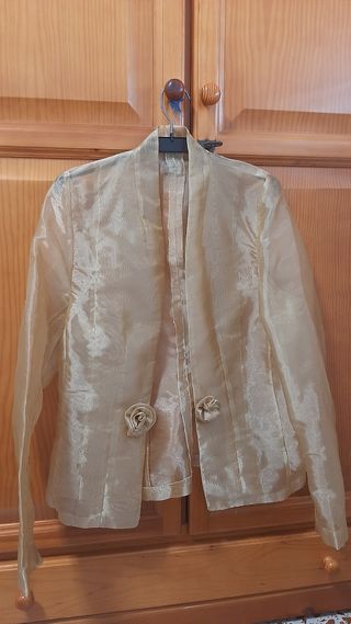 Chaqueta de color oro fiesta 