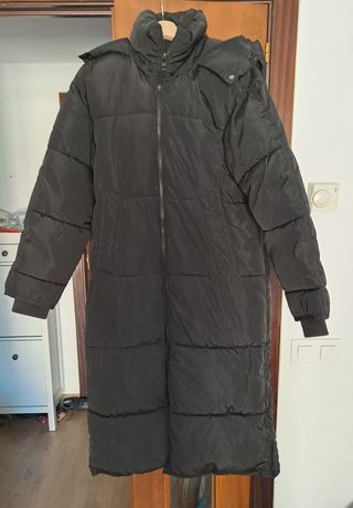 Abrigo oversize negro zara