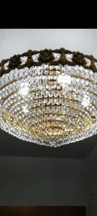 LAMPARA PLAFÓN CRISTAL DE ROCA 