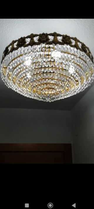LAMPARA PLAFÓN CRISTAL DE ROCA 