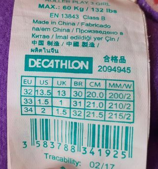 Pattini in linea per bambina