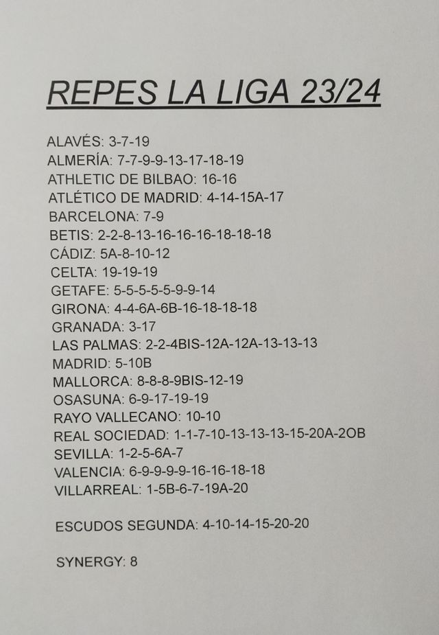 Cromos la liga este 23/24