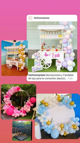 Decoraciones con Globos para Eventos Candy Bar