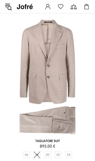 Abiti firmati. Joaquín Jofre T/50