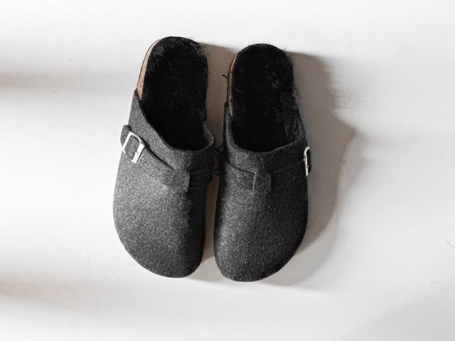 sabot donna in feltro tipo Boston impellicciati
