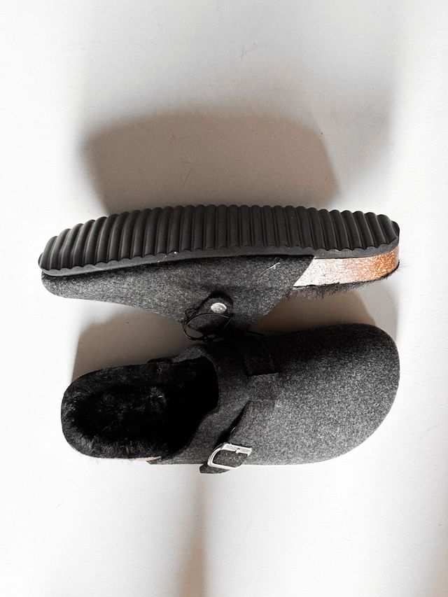 sabot donna in feltro tipo Boston impellicciati