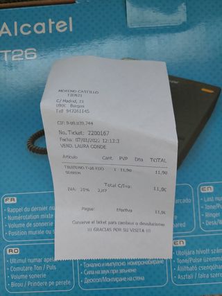 Teléfono Alcatel fijo