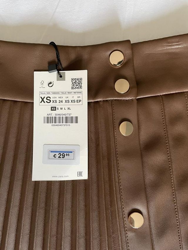 Minigonna effetto pelle