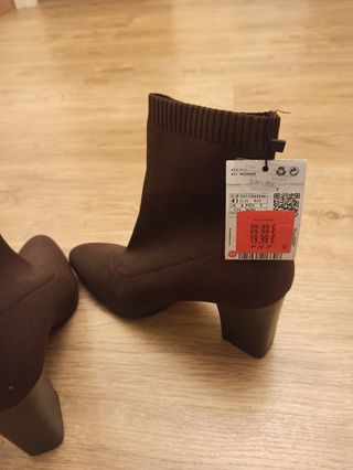 Botines marrones Mango Talla 41 estrenar