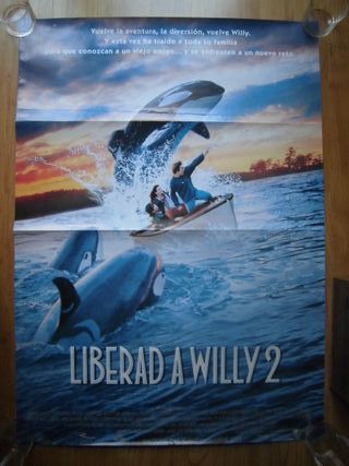 CARTEL LIBERAD A WILLY 2 WALT DISNEY AÑOS 90