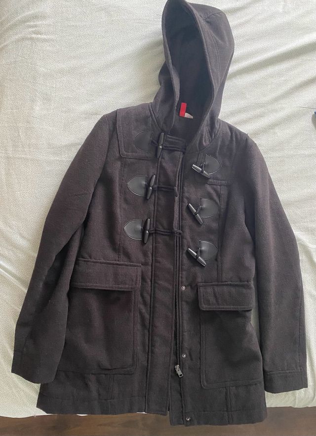 Chaqueta estilo trenca Mujer gris oscuro HyM