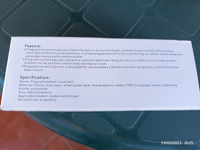 Cinturón embarazada