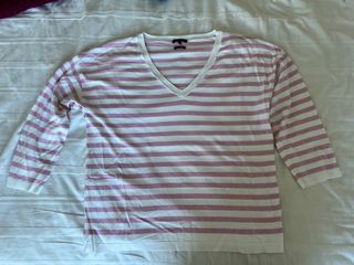 Jersey de rayas rosa y blanco Massimo Dutti L