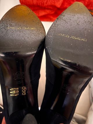 Botines CHARLES JOURDAN negros ante charol T37,5