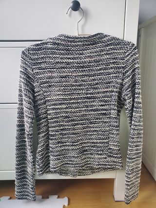 Chaqueta jaspeada negra y blanca de H&M