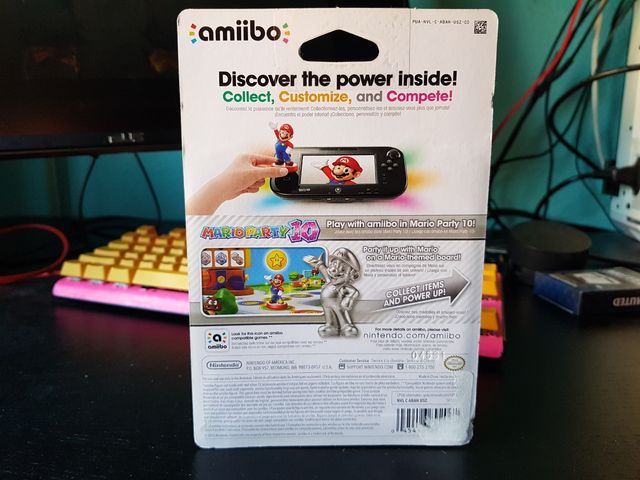 Figura Mario Amiibo Plata