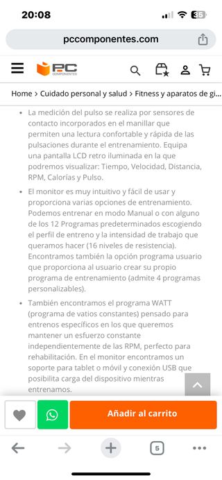 Bicicleta elíptica Titanium PT-1695/E Salter