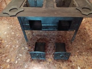 Antigua cocina de hierro.