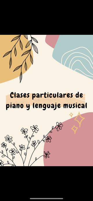 Clases particulares piano y lenguaje musical